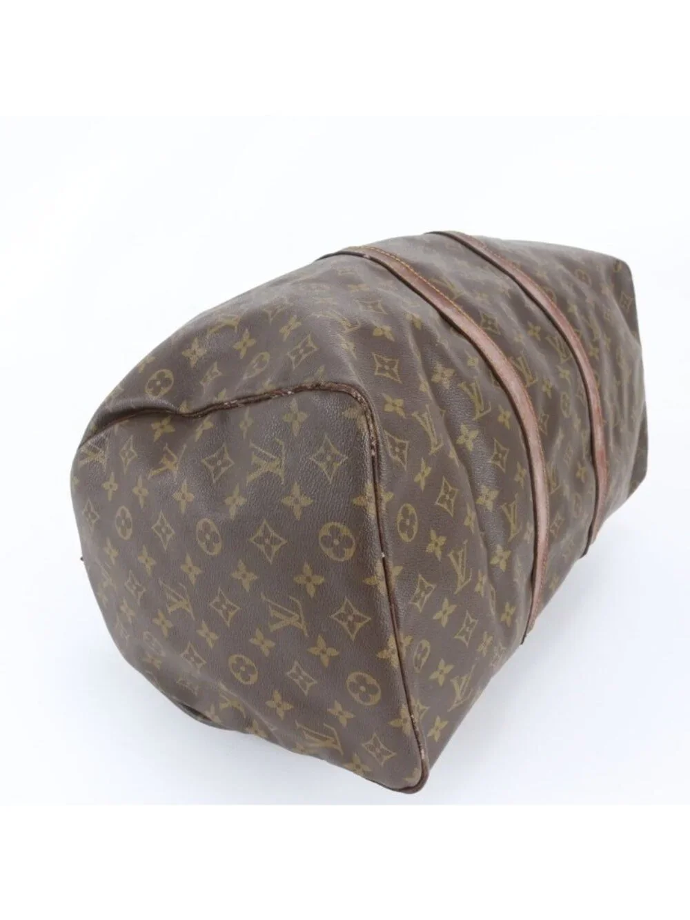 Louis Vuitton Monogram Keepall 50 Leather Boston Bag Tote Carry